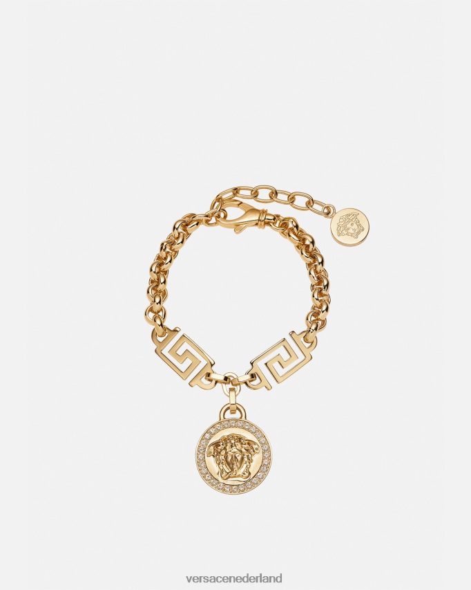 Versace Kristallen la medusa greca armband vrouwen goud accessoires J2T4F4743