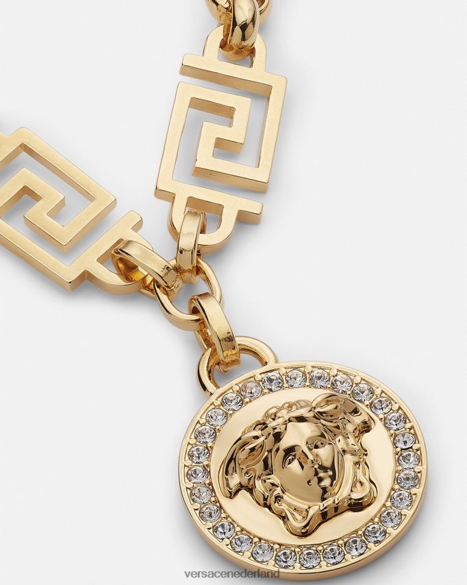 Versace Kristallen la medusa greca armband vrouwen goud accessoires J2T4F4743