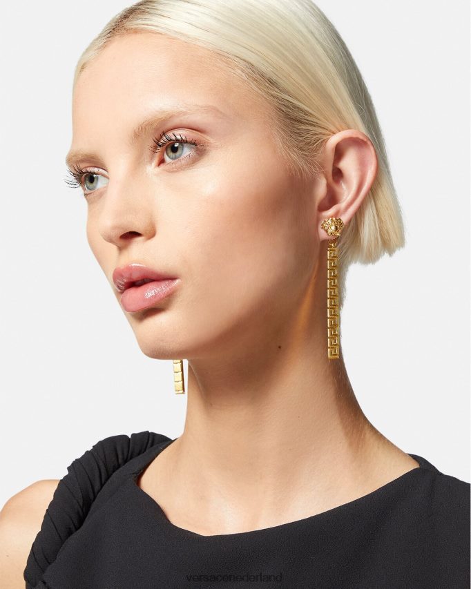 Versace La Medusa Greca oorbellen vrouwen goud accessoires J2T4F4748