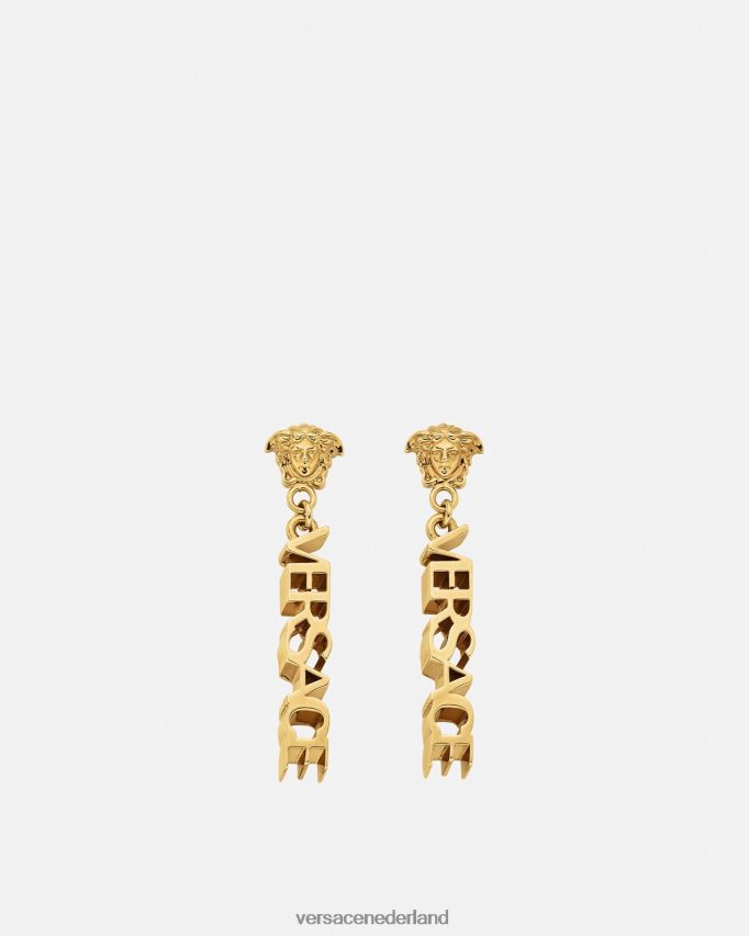 Versace Oorbellen met la Medusa-logo vrouwen goud accessoires J2T4F4804