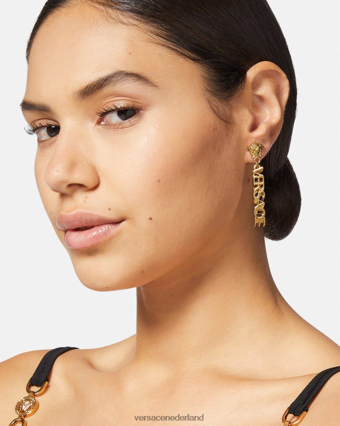 Versace Oorbellen met la Medusa-logo vrouwen goud accessoires J2T4F4804