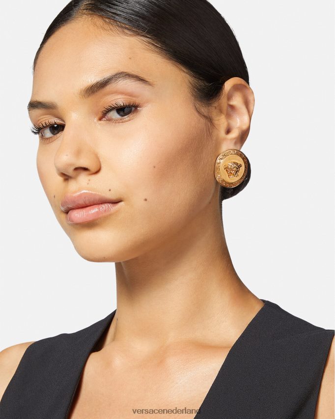 Versace eerbetoon Medusa oorknopjes vrouwen eerbetoon goud accessoires J2T4F4794