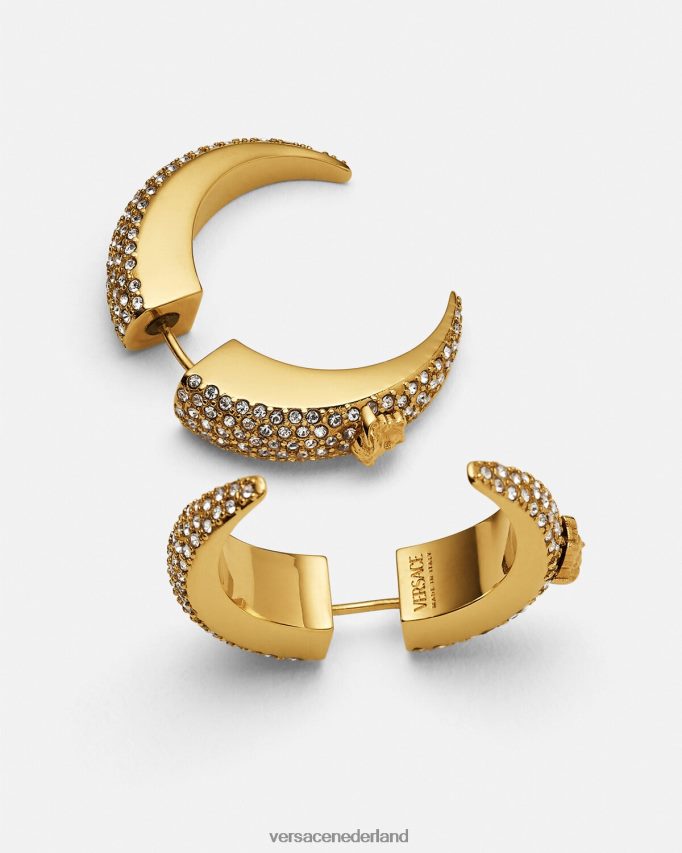 Versace kristallen galaxy maan oorbellen vrouwen goud accessoires J2T4F4731