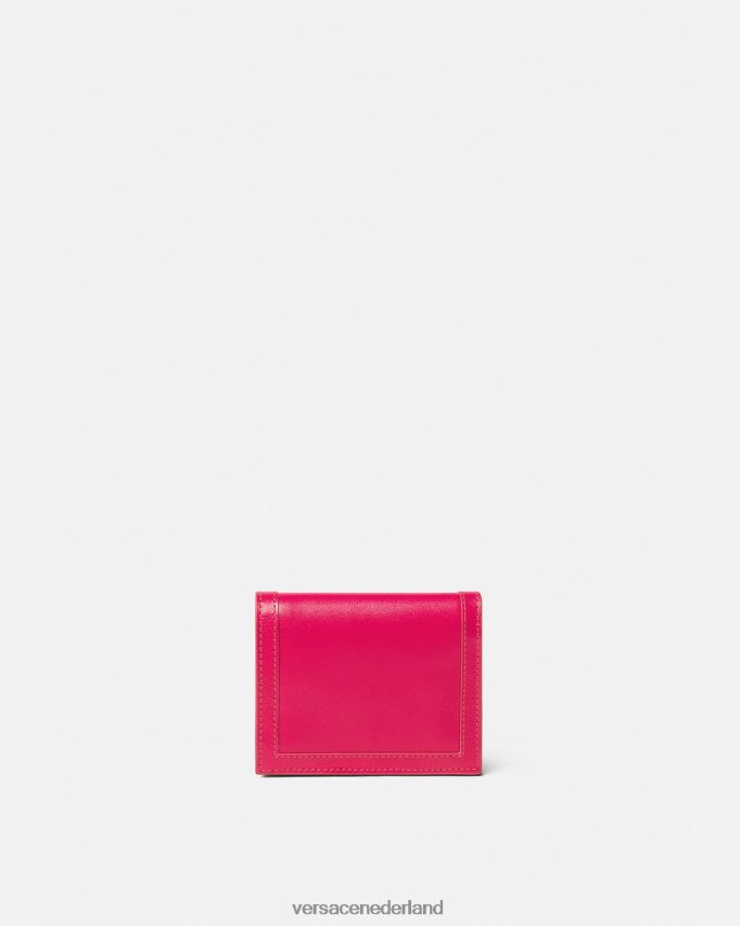 Versace Greca godin tweevoudige portemonnee vrouwen roze accessoires J2T4F4560