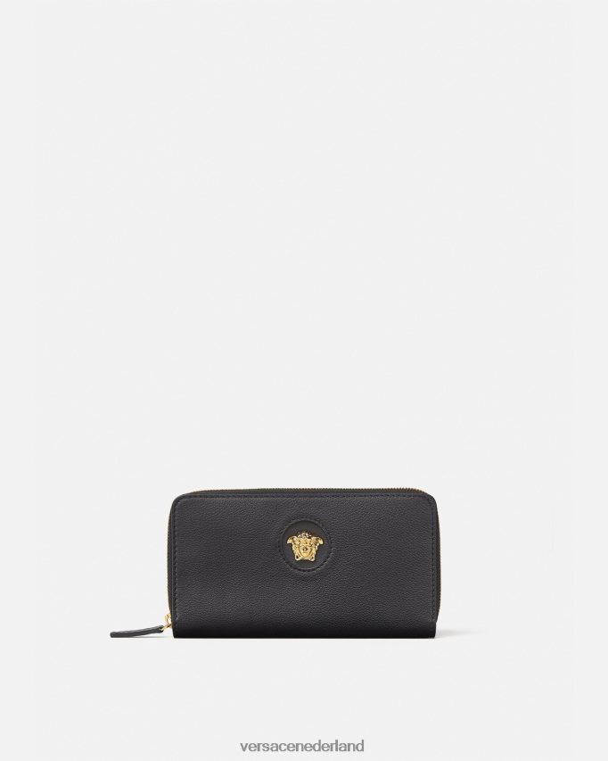 Versace la medusa continentale portemonnee vrouwen zwart accessoires J2T4F4573