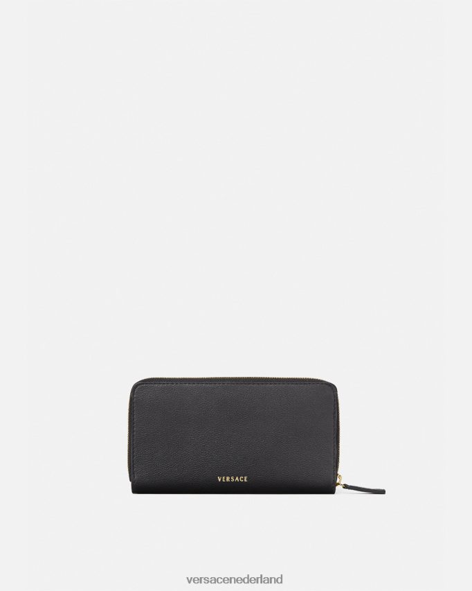 Versace la medusa continentale portemonnee vrouwen zwart accessoires J2T4F4573