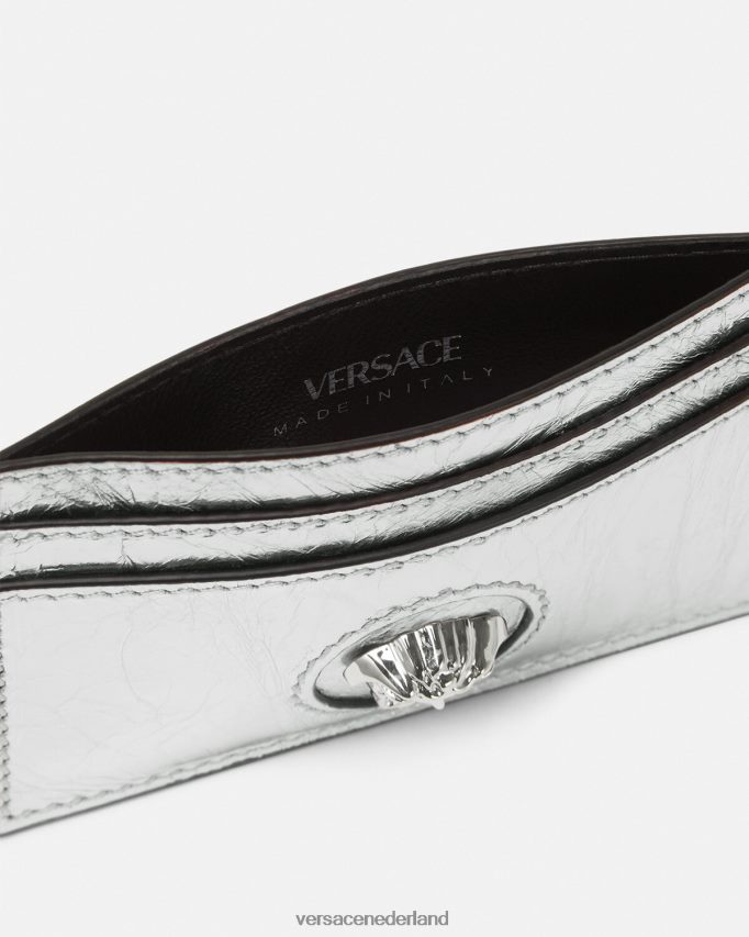 Versace metalen la medusa-kaarthouder vrouwen grijs accessoires J2T4F4570