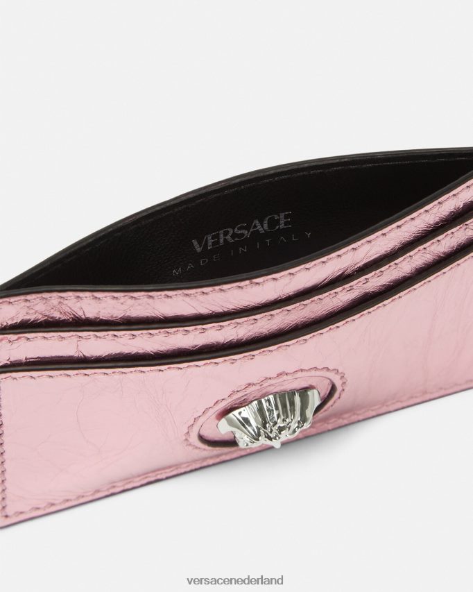 Versace metalen la medusa-kaarthouder vrouwen roze accessoires J2T4F4571
