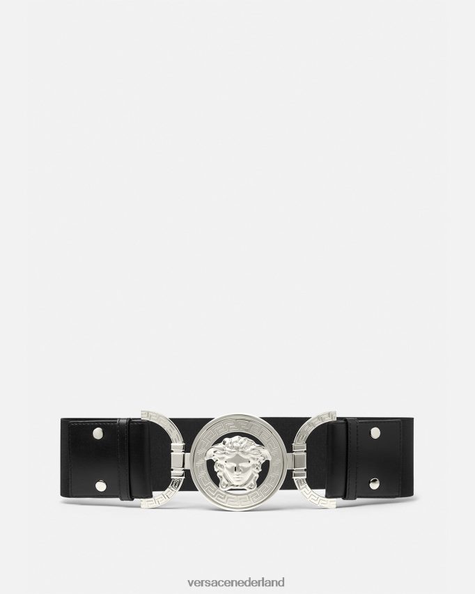 Versace Medusa '95 brede riem vrouwen zwart accessoires J2T4F4523