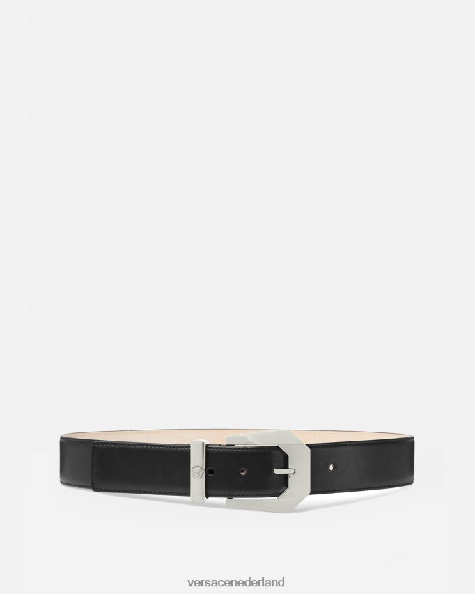 Versace Medusa Heritage leren riem vrouwen zwart accessoires J2T4F4534