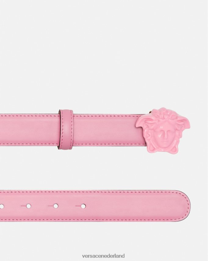 Versace leren riem van la medusa vrouwen roze accessoires J2T4F4527