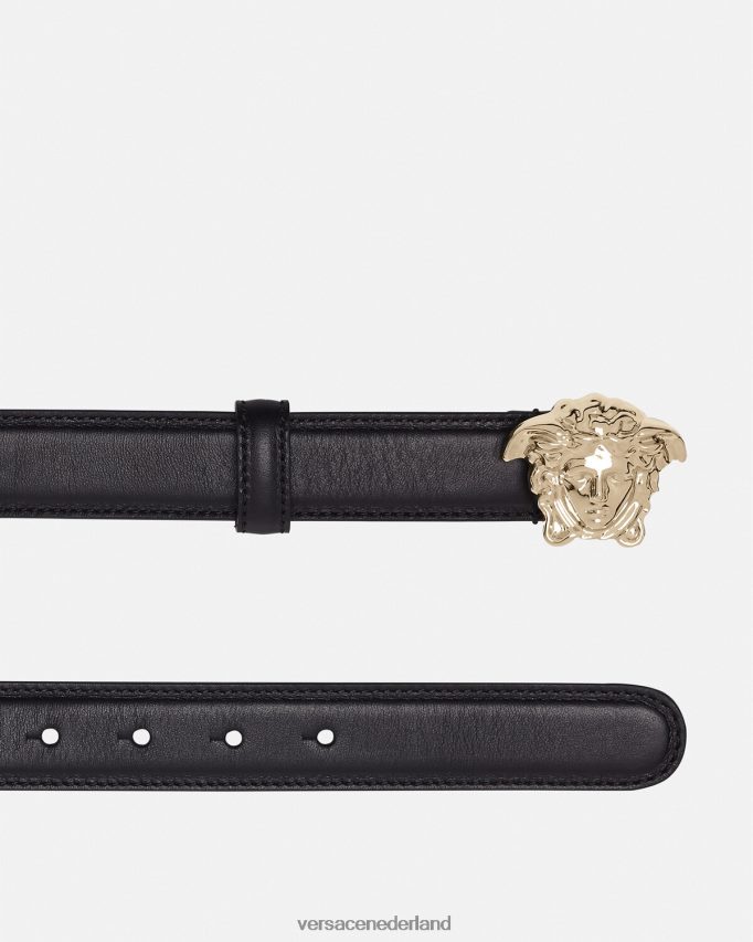 Versace leren riem van la medusa vrouwen zwart accessoires J2T4F4525