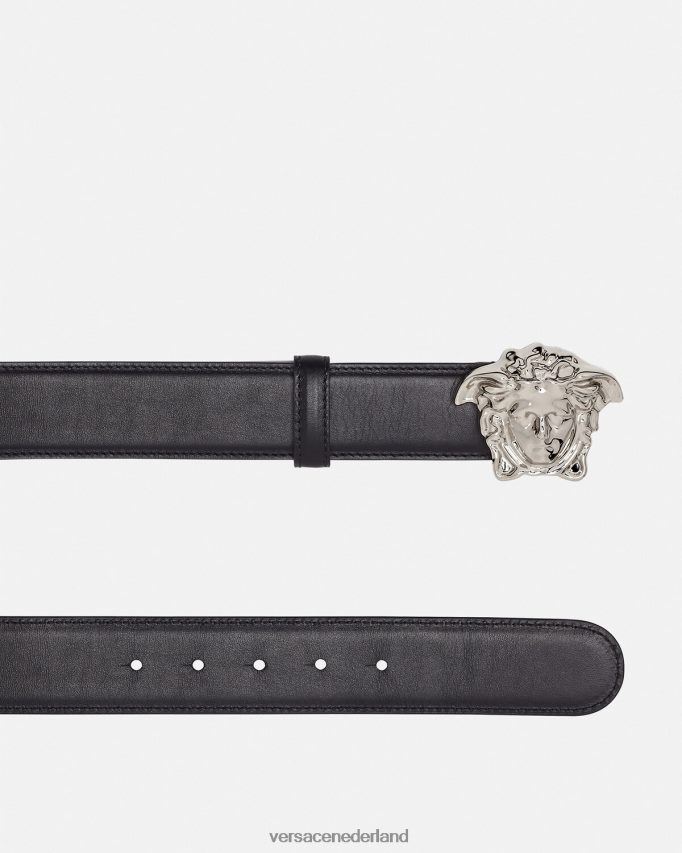Versace leren riem van la medusa vrouwen zwart accessoires J2T4F4526