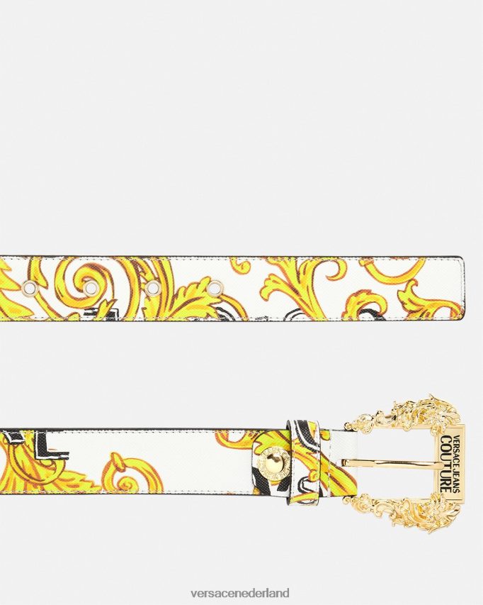 Versace logo couture1 riem vrouwen goud en wit accessoires J2T4F42352