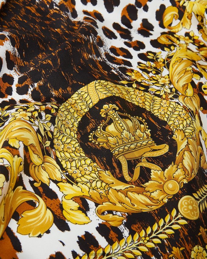 Versace wilde barocco grote zijden sjaal vrouwen goud accessoires J2T4F4917
