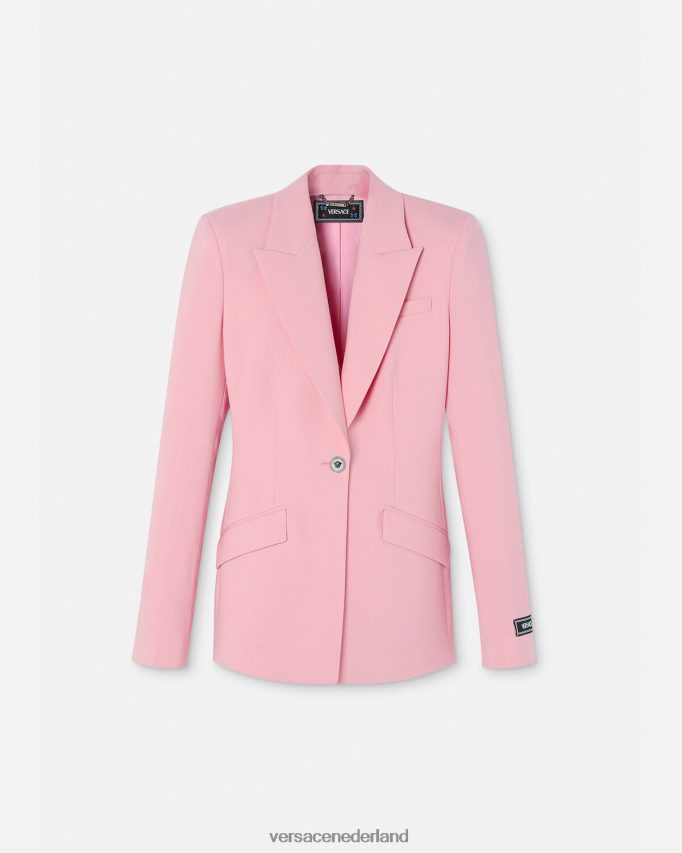 Versace Medusa blazer met enkele rij knopen vrouwen één kleur kleding J2T4F4108