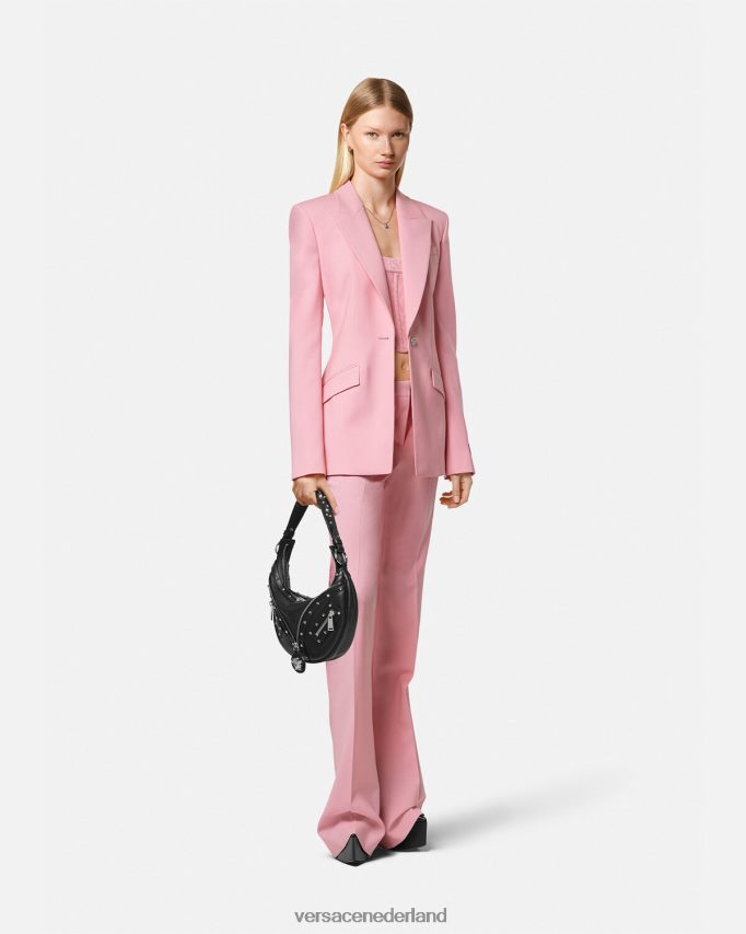 Versace Medusa blazer met enkele rij knopen vrouwen één kleur kleding J2T4F4108