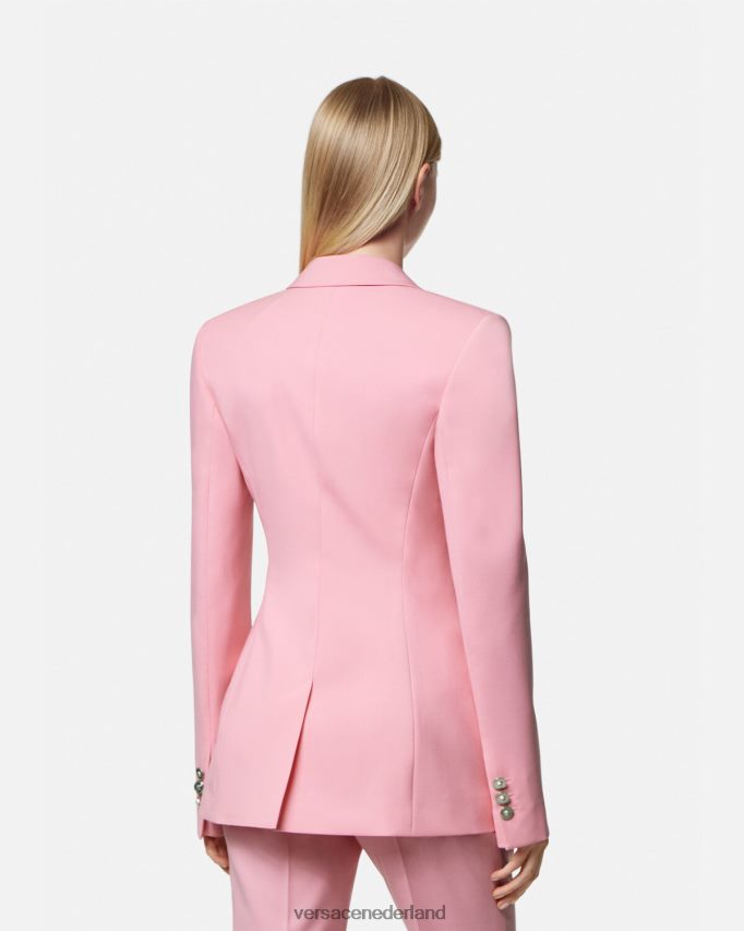 Versace Medusa blazer met enkele rij knopen vrouwen één kleur kleding J2T4F4108