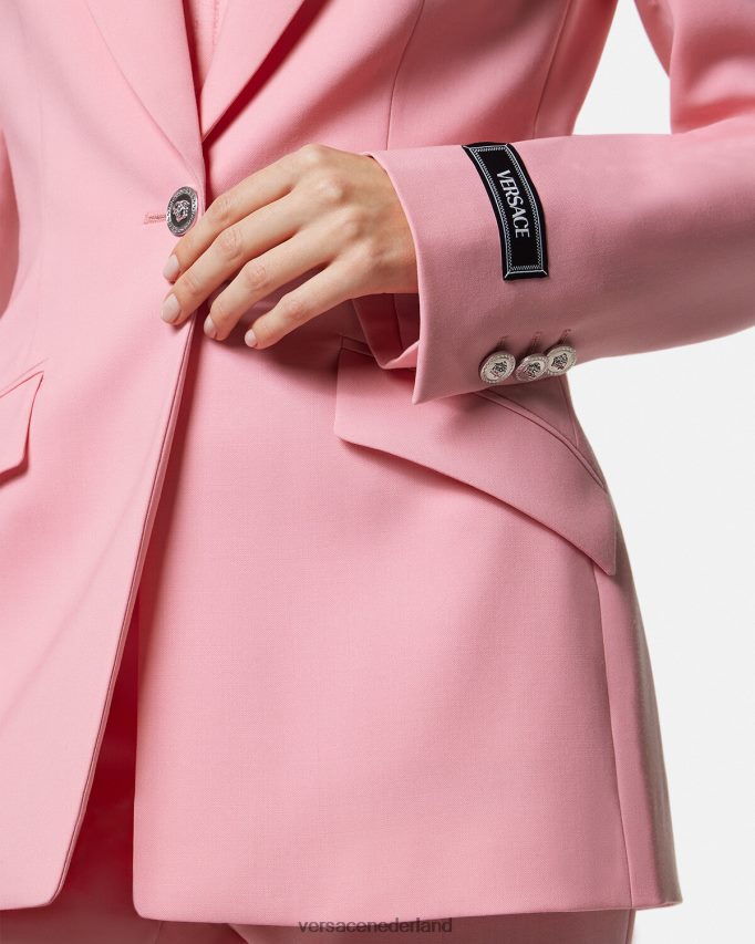 Versace Medusa blazer met enkele rij knopen vrouwen één kleur kleding J2T4F4108