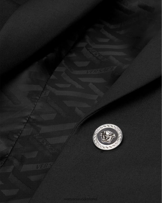 Versace Medusa blazer met enkele rij knopen vrouwen zwart kleding J2T4F4116