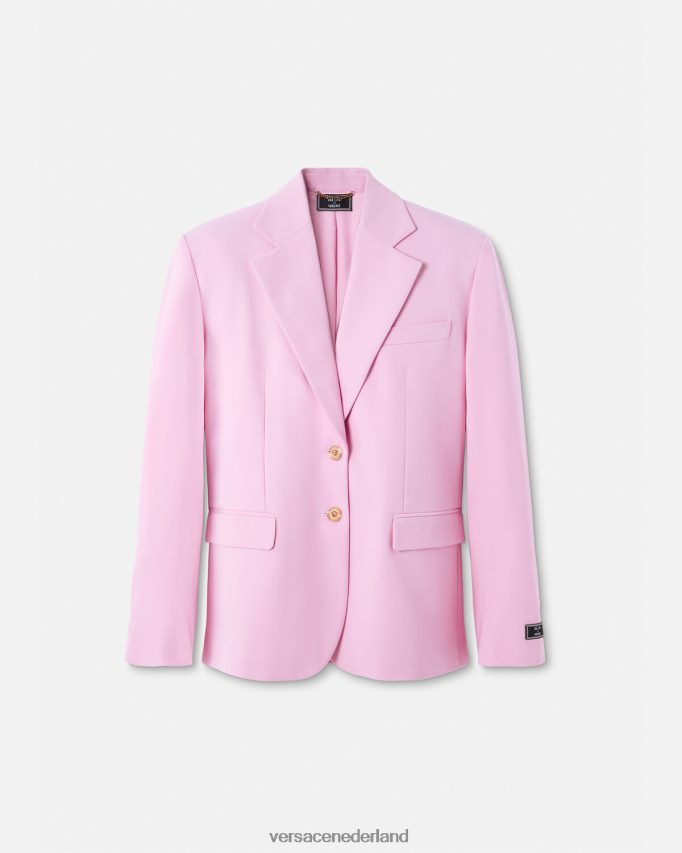 Versace Oversized blazer van Medusa vrouwen roze kleding J2T4F4105