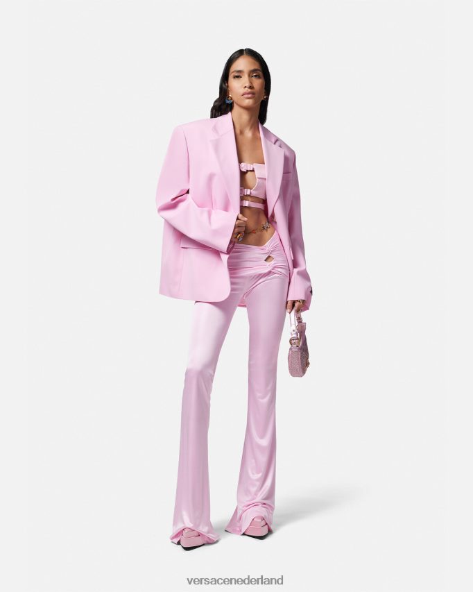 Versace Oversized blazer van Medusa vrouwen roze kleding J2T4F4105