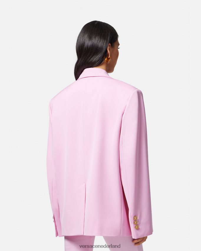 Versace Oversized blazer van Medusa vrouwen roze kleding J2T4F4105