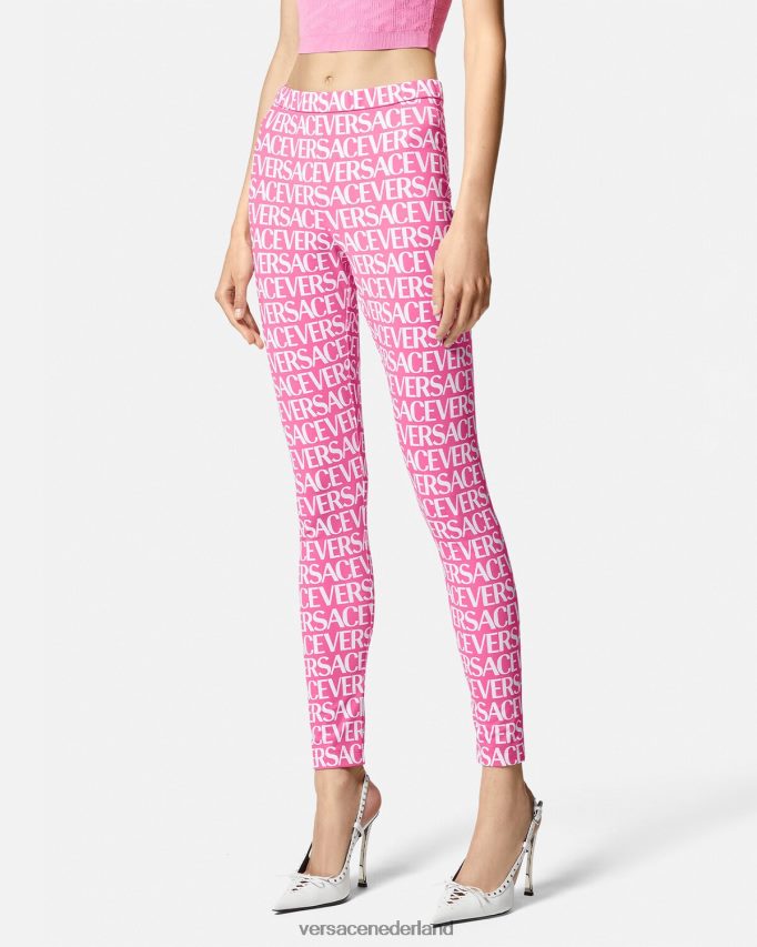 Versace all-over legging vrouwen roze & print kleding J2T4F4212