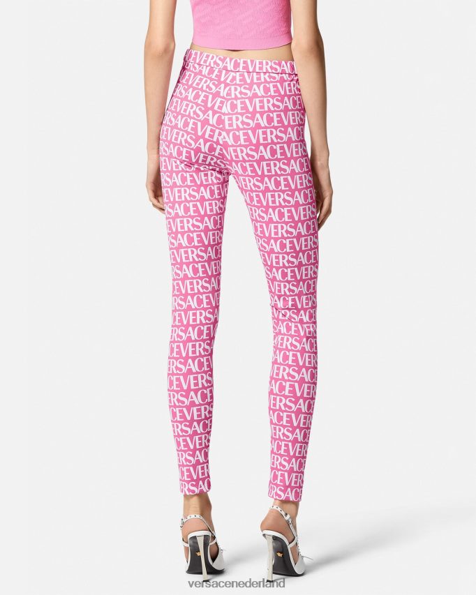 Versace all-over legging vrouwen roze & print kleding J2T4F4212