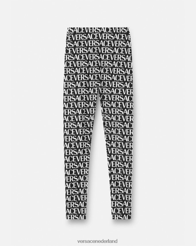 Versace all-over legging vrouwen zwart en afdrukken kleding J2T4F4211