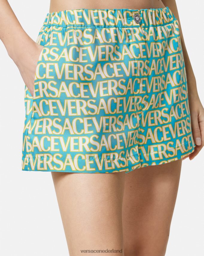 Versace allover zijden shorts vrouwen afdrukken kleding J2T4F4191