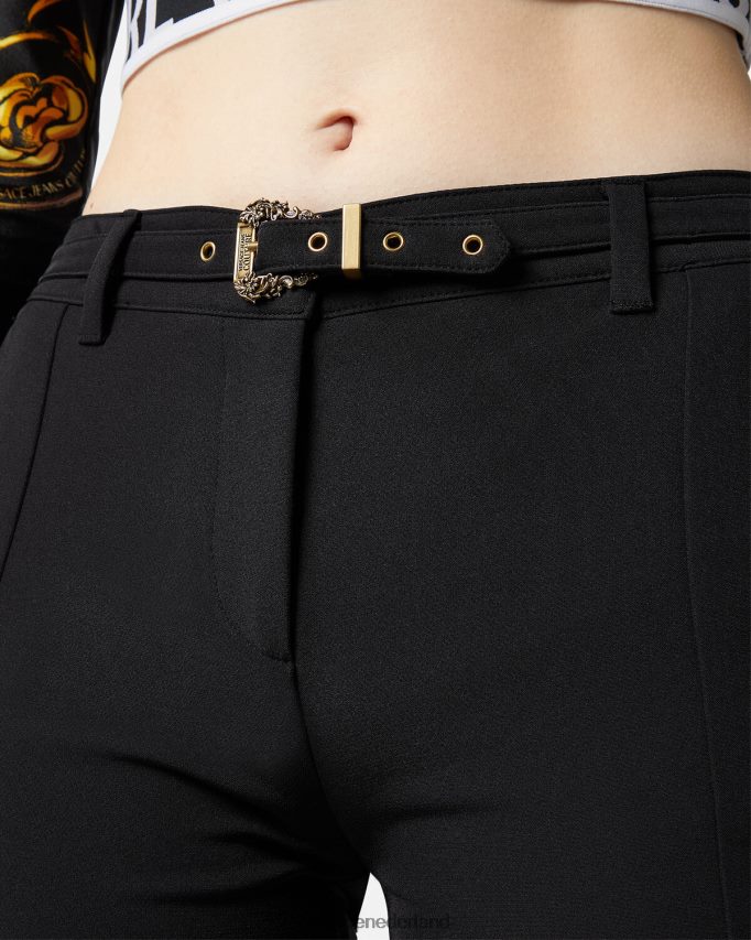 Versace barokke couture1 broek met gesp vrouwen zwart kleding J2T4F42247