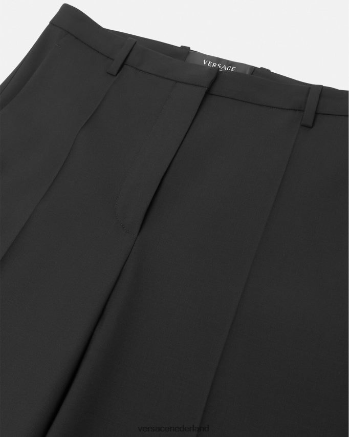 Versace broek met wijde pijpen vrouwen zwart kleding J2T4F4202