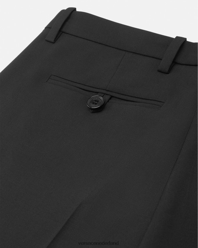 Versace broek met wijde pijpen vrouwen zwart kleding J2T4F4202