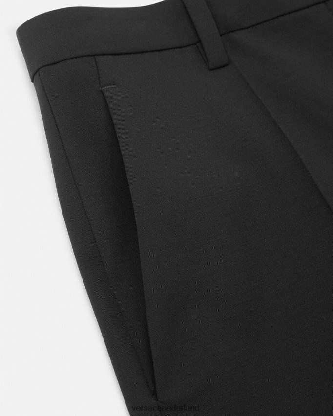 Versace broek met wijde pijpen vrouwen zwart kleding J2T4F4202