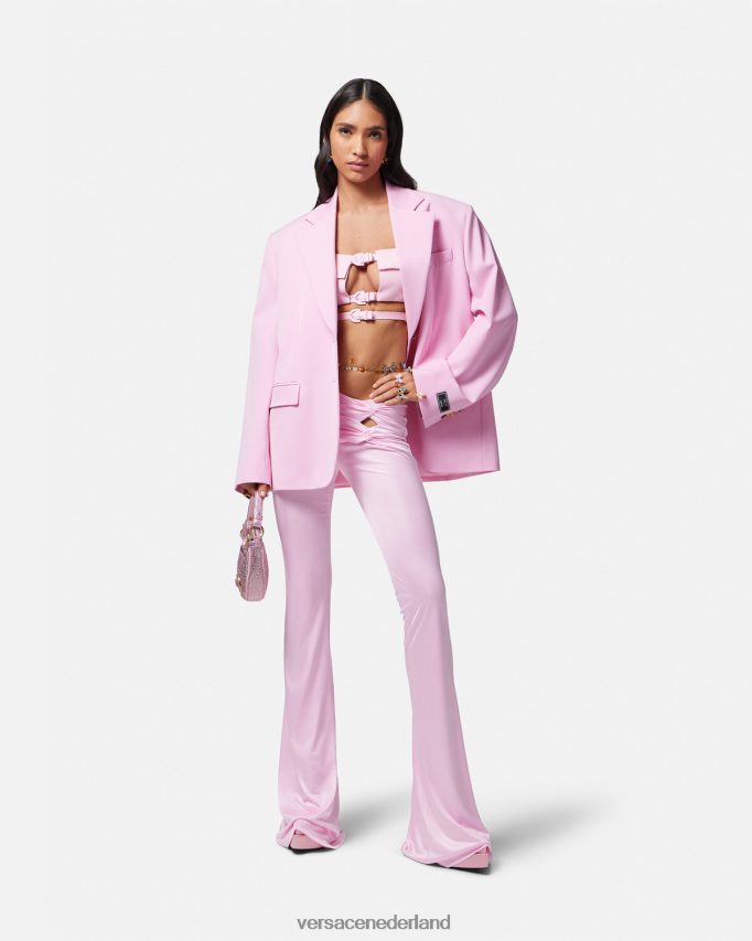 Versace geknoopte uitlopende broek vrouwen één kleur kleding J2T4F4122