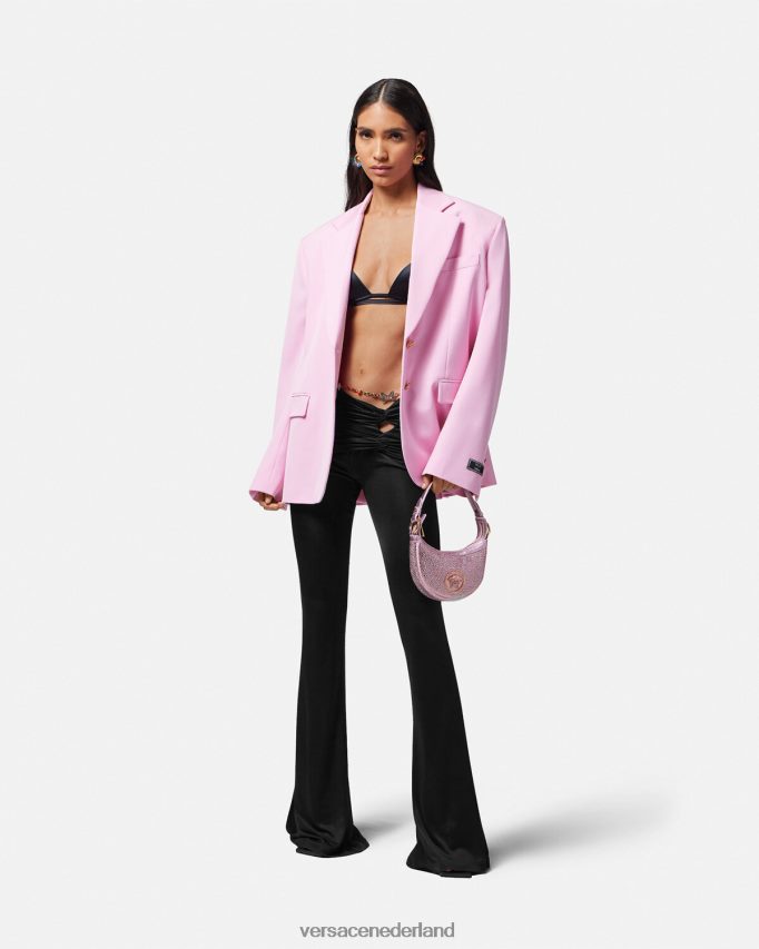 Versace geknoopte uitlopende broek vrouwen één kleur kleding J2T4F4190