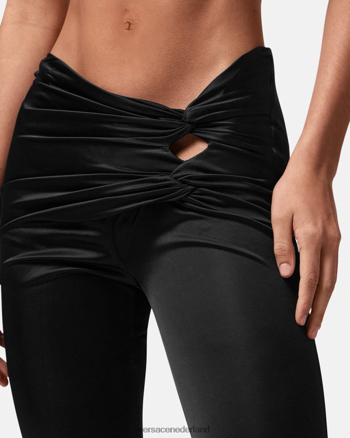 Versace geknoopte uitlopende broek vrouwen één kleur kleding J2T4F4190