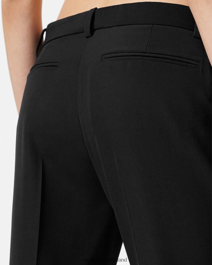 Versace uitlopende formele broek vrouwen zwart kleding J2T4F4205