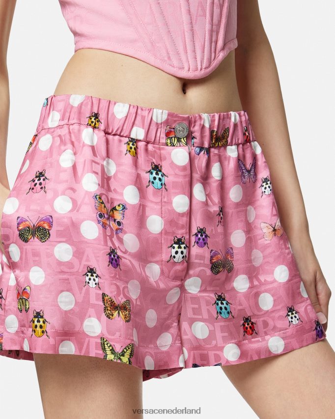 Versace vlinders zijdemix short vrouwen afdrukken kleding J2T4F4197