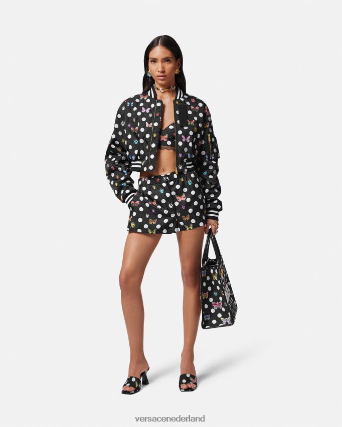 Versace vlinders zijden shorts vrouwen afdrukken kleding J2T4F4189