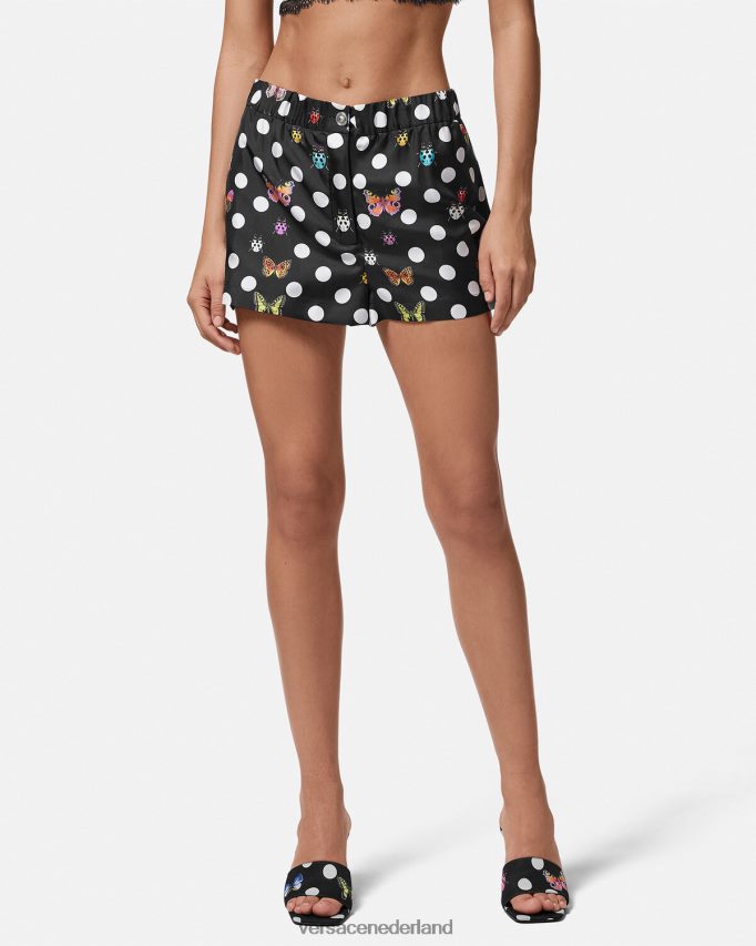 Versace vlinders zijden shorts vrouwen afdrukken kleding J2T4F4189