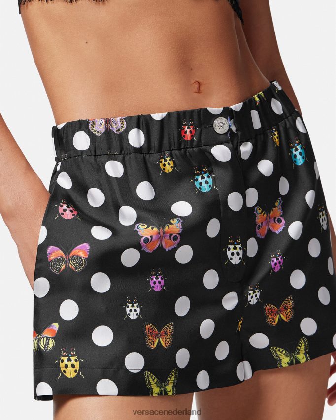 Versace vlinders zijden shorts vrouwen afdrukken kleding J2T4F4189