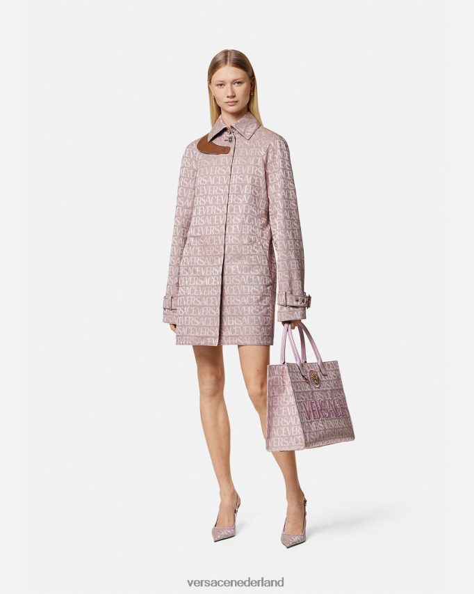 Versace allover korte trenchcoat vrouwen roze & print kleding J2T4F483