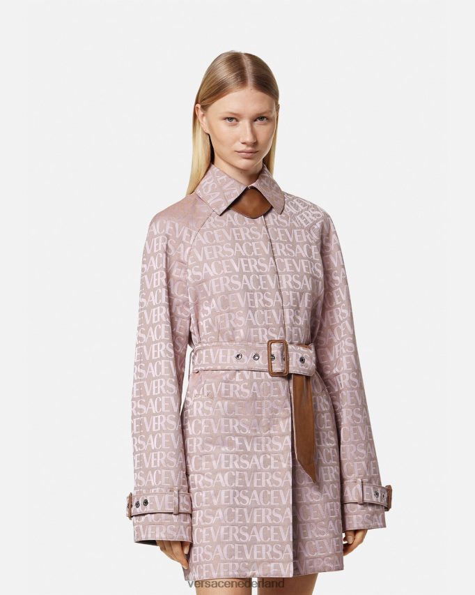 Versace allover korte trenchcoat vrouwen roze & print kleding J2T4F483