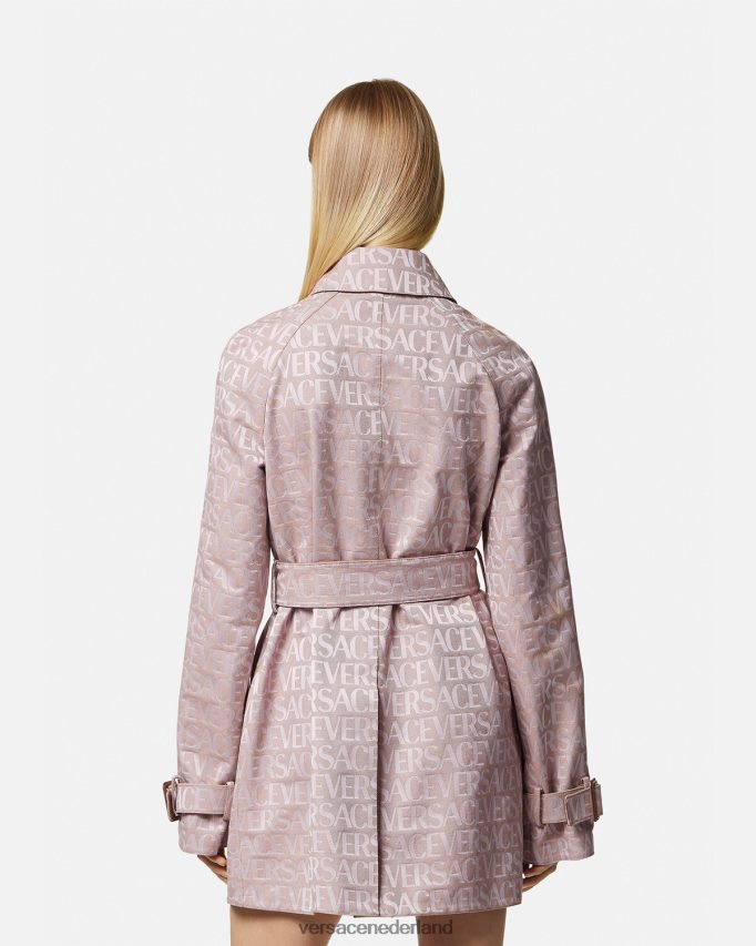 Versace allover korte trenchcoat vrouwen roze & print kleding J2T4F483