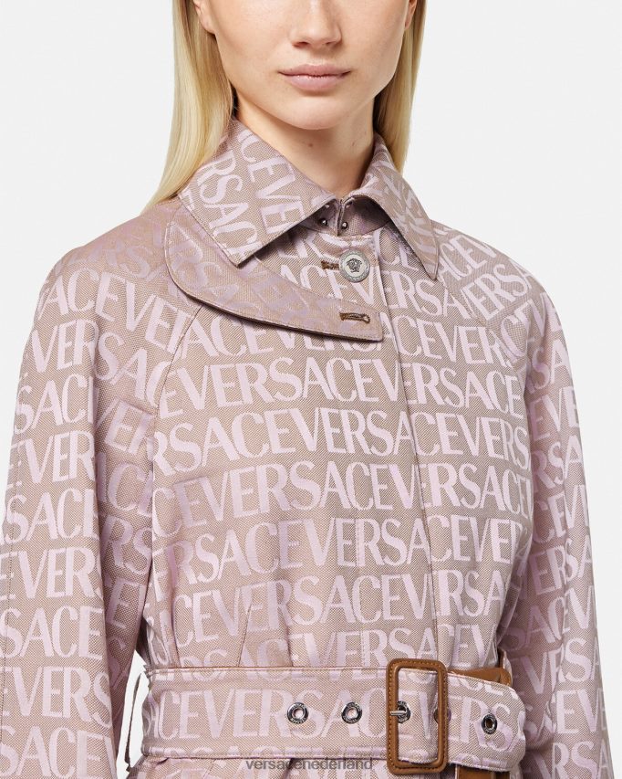 Versace allover korte trenchcoat vrouwen roze & print kleding J2T4F483