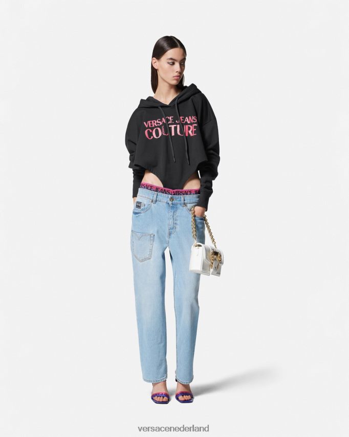 Versace Jeans met logotailleband vrouwen blauw kleding J2T4F42237