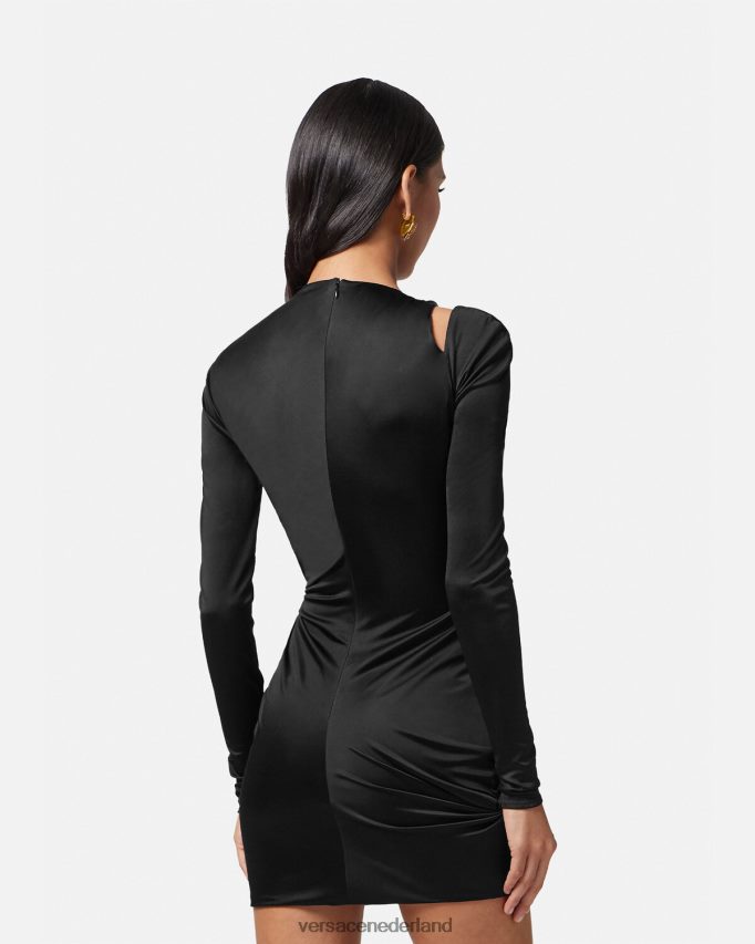 Versace Gebloemde zomergeknoopte mini-jurk vrouwen één kleur kleding J2T4F422