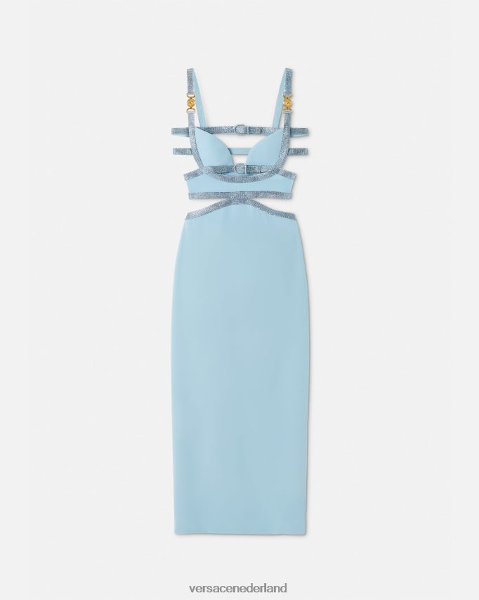 Versace Kristallen Medusa '95 jurk met uitsnijding vrouwen één kleur kleding J2T4F418